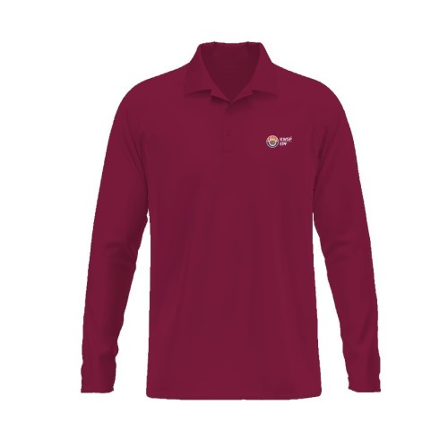 Corporate Polo Shirt - Long Sleeve Maroon