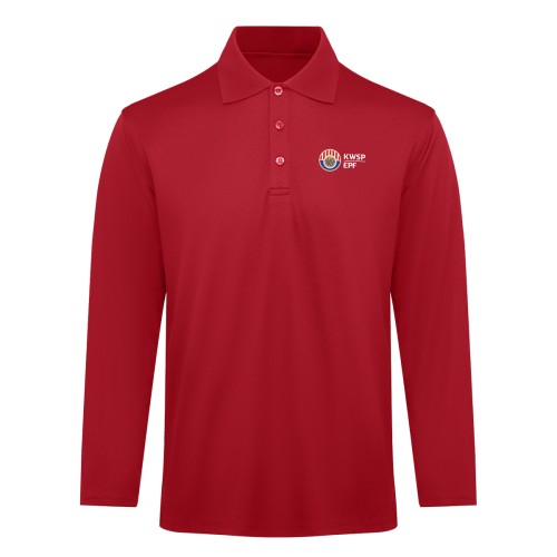 Corporate Polo Shirt - Long Sleeve Red